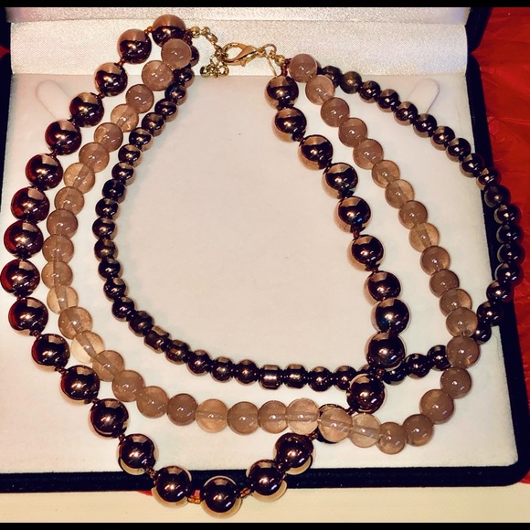 Triple Strand “Pearlisque” Necklace - Picture 4 of 10